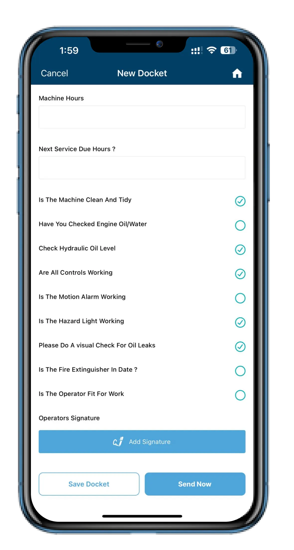 Building pre start checklist for safety in the construction industry