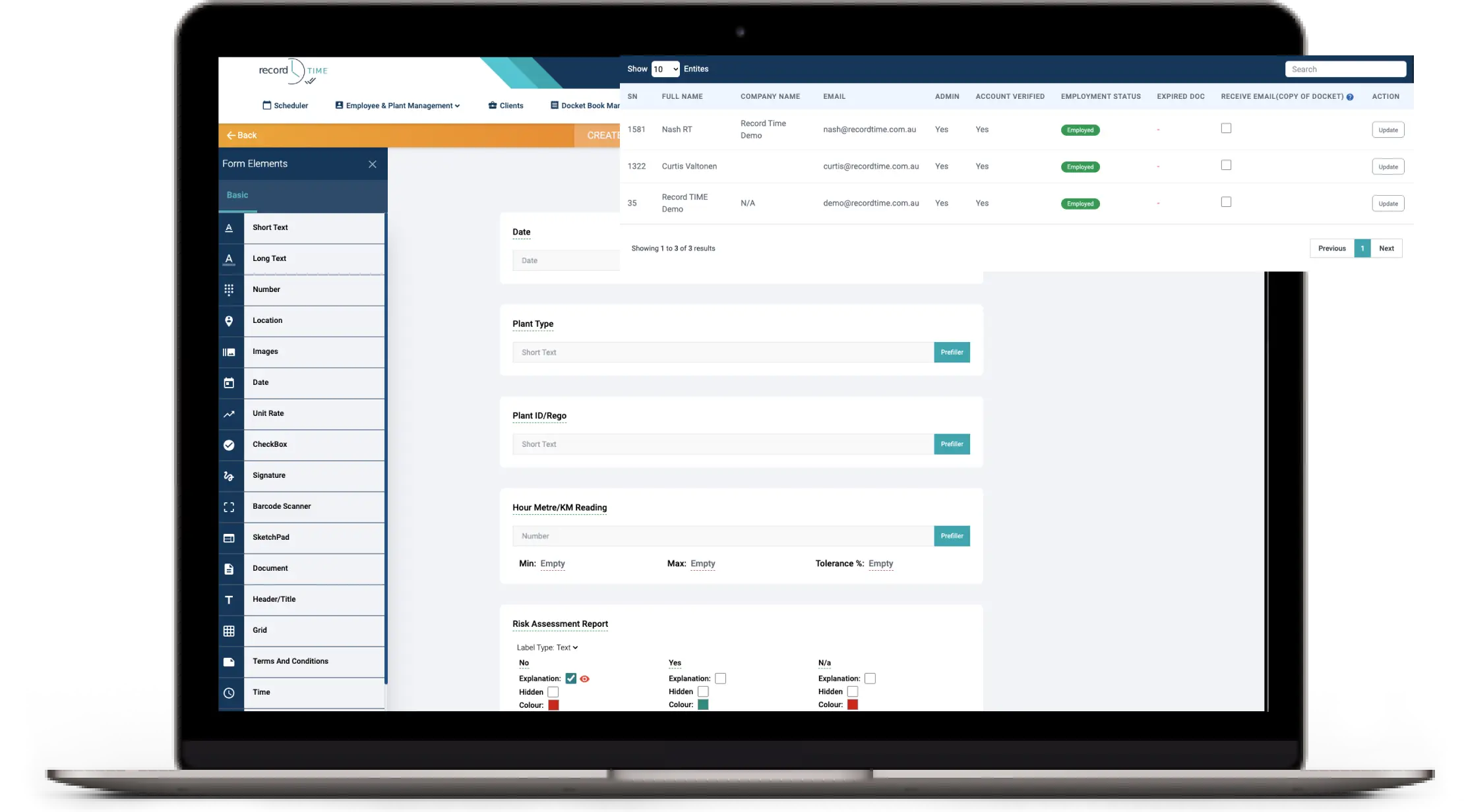Business management software for construction company