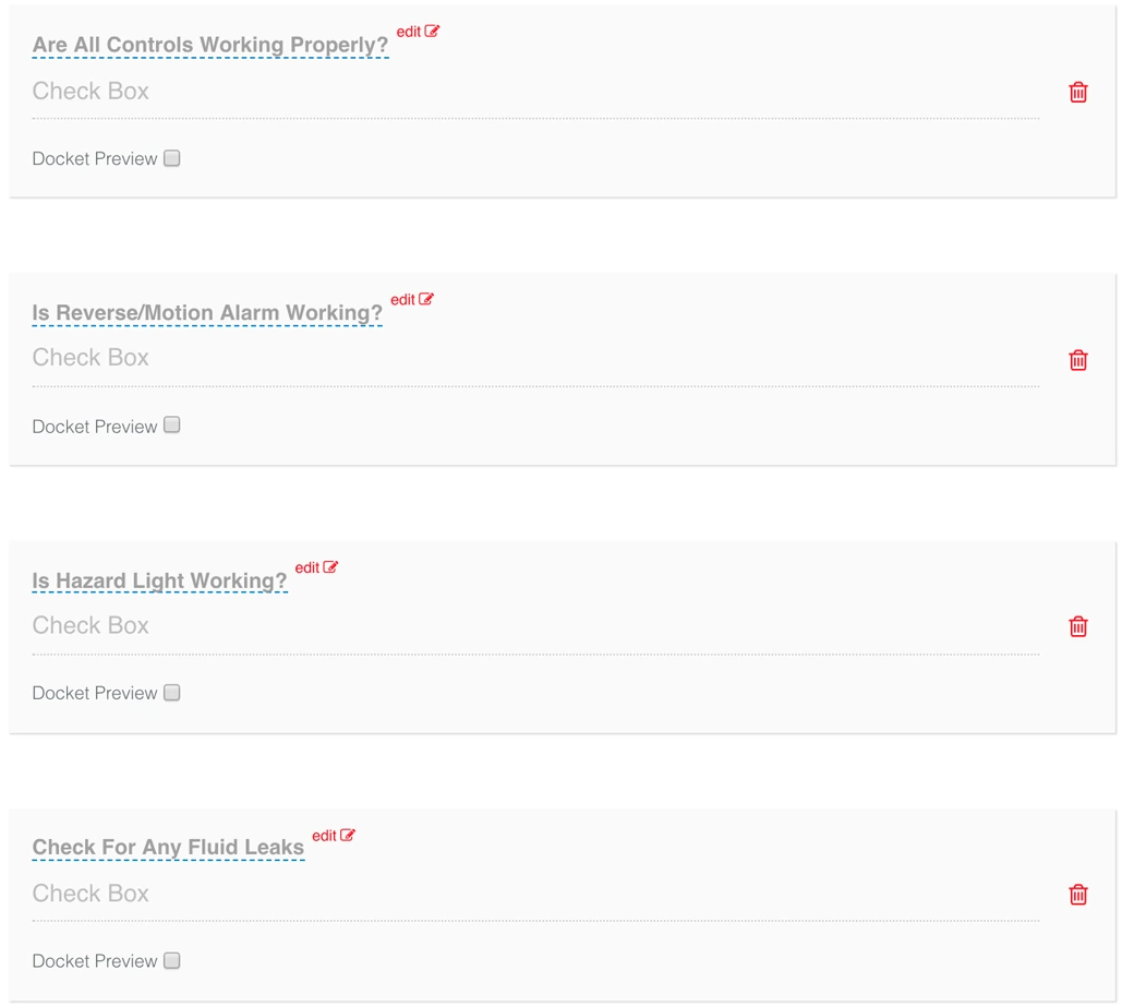 pre start checklist for safety and maintenance