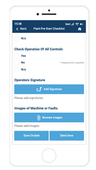 pre start checklist form template