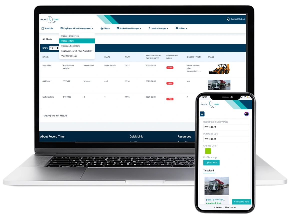 plant listing with details in one dashboard