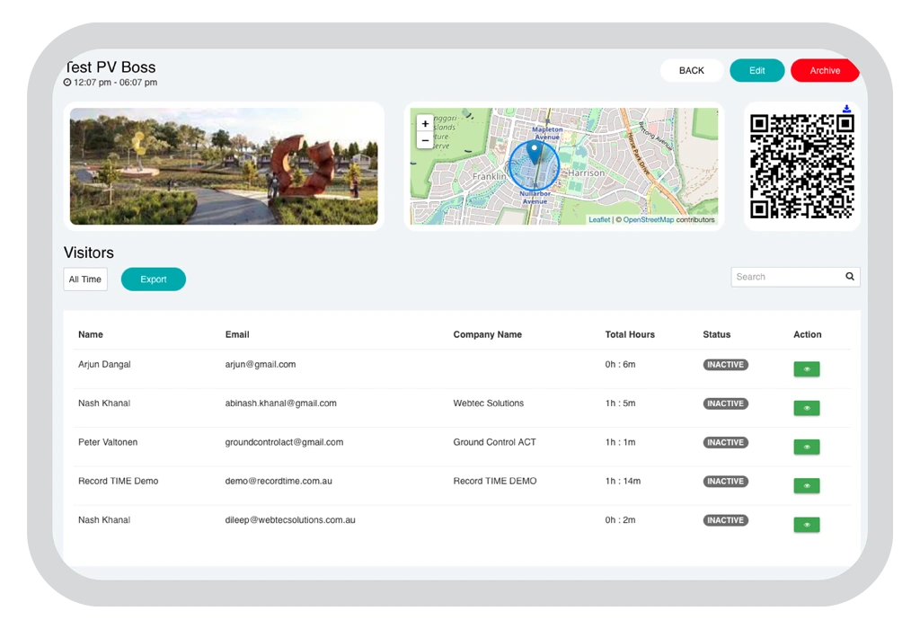 staff time tracking with the record time