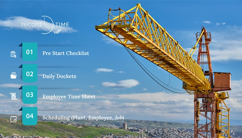 crane and rigging scheduling with record time